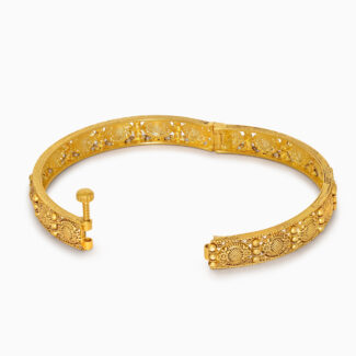 22ct Gold Oval Shaped Bangle | Armari Collection | Size 2.3