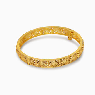 22ct Gold Oval Shaped Bangle | Armari Collection | Size 2.3