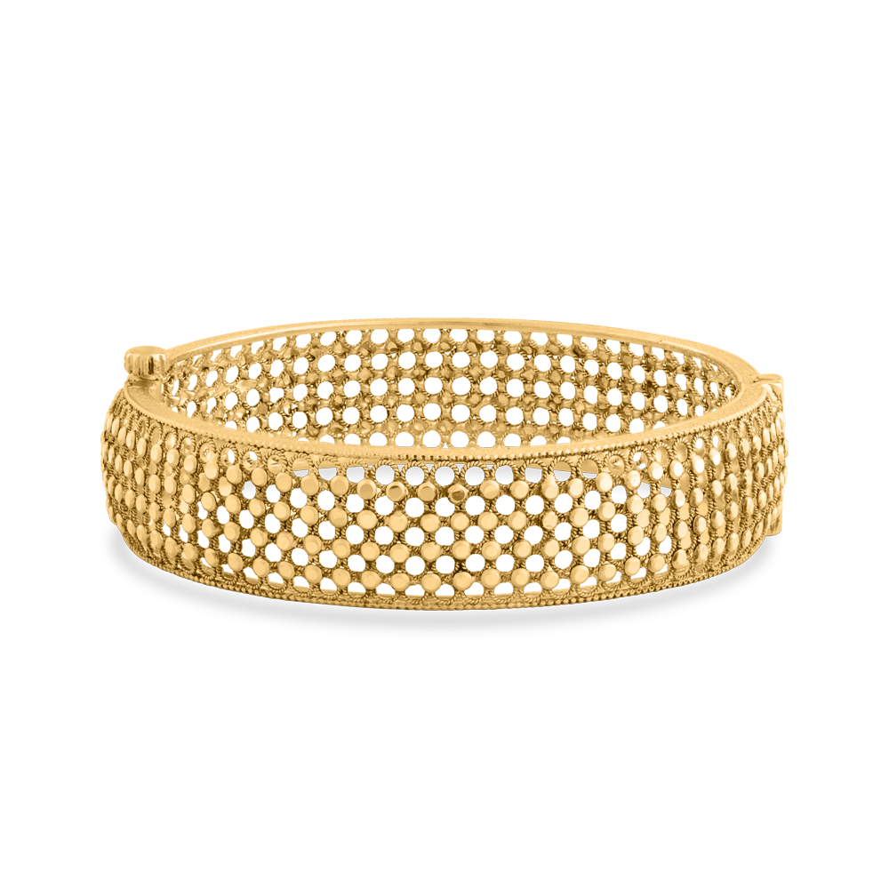 سوار أرماري من الذهب عيار 22 قيراط مع برغي | مقاس 2.4 سوار أرماري من الذهب عيار 22 قيراط مع برغي | مقاس 2.4