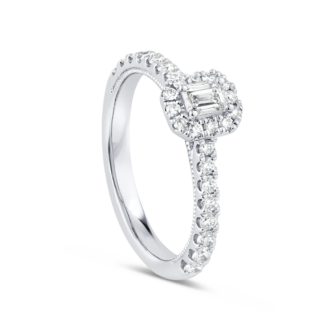 Halo Solitaire Diamond Engagement Ring