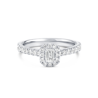 Halo Solitaire Diamond Engagement Ring