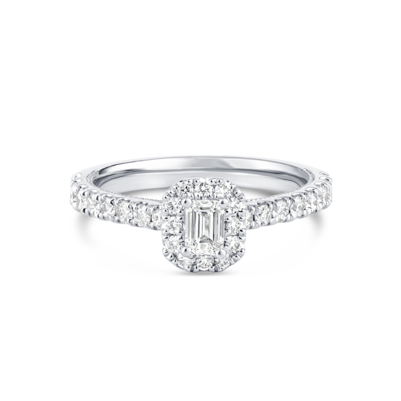 Halo Solitaire Diamond Engagement Ring