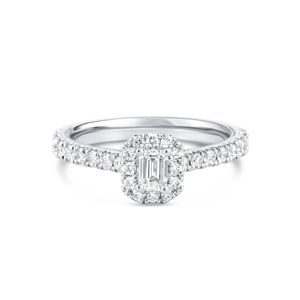 Halo Solitaire Diamond Engagement Ring