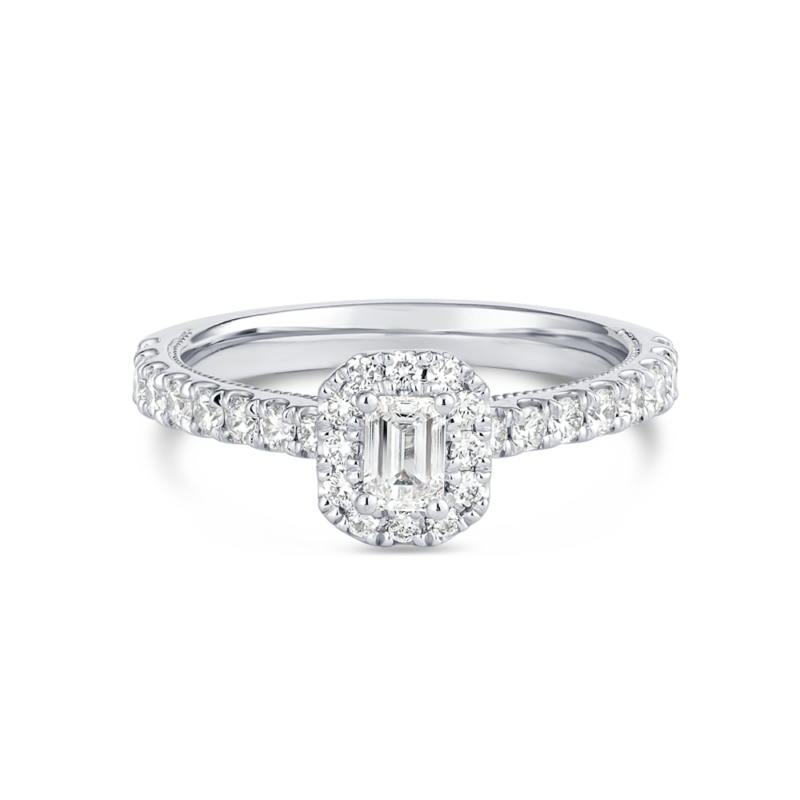 Diamond Halo Engagement Ring
