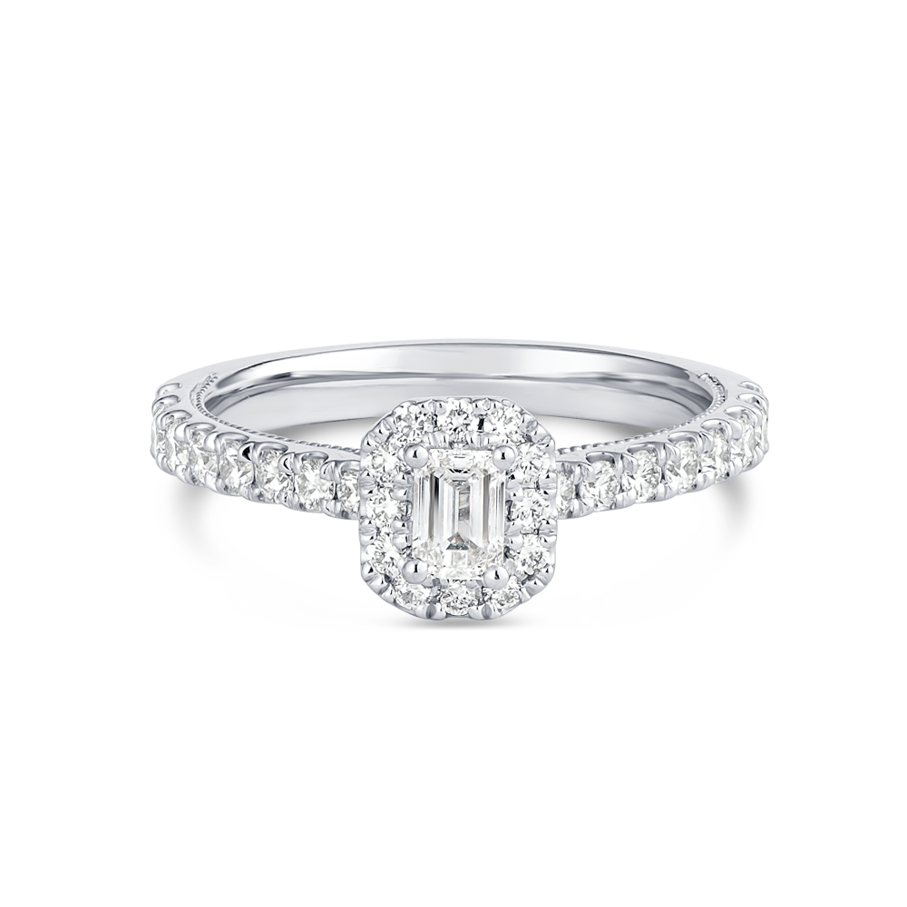 Diamond Halo Engagement Ring