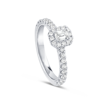 Diamond Halo Engagement Ring