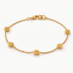 22ct Sunrise Gold Flower Motif Bracelet