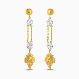 22ct Gold Dual Chain Drop Earrings 22ct Gold Dual Chain Drop Earrings