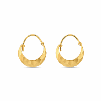 Faceted Dome Hoop Earrings Faceted Dome Hoop Earrings