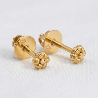 Rosette 22ct Gold Stud | Diameter 5mm