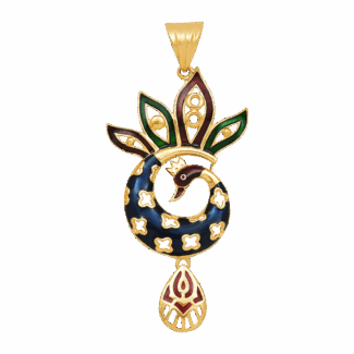22ct Gold Dancing Peacock Pendant 22ct Gold Dancing Peacock Pendant