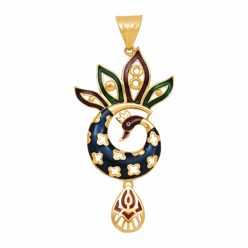 22 Ayar Altın Dans Eden Tavus Kuşu Kolye 22 Ayar Altın Dans Eden Tavus Kuşu Kolye