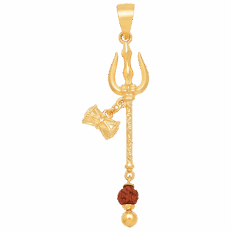 22ct Gold Trishul and Rudraksha Pendant 22ct Gold Trishul and Rudraksha Pendant