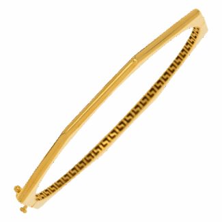 22ct Yellow Gold Plain Bangle With Lock 22ct Yellow Gold Plain Bangle With Lock