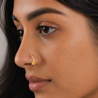 22ct Sunrise Gold Nose Ring | Rosette Collection 22ct Sunrise Gold Nose Ring | Rosette Collection