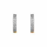 22ct Hoop Twin Row CZ Earrings 22ct Hoop Twin Row CZ Earrings