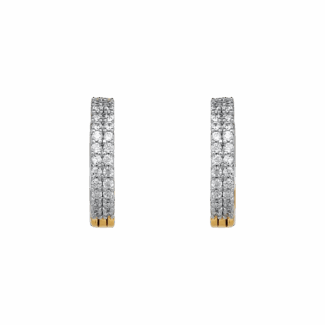 22ct Hoop Twin Row CZ Earrings 22ct Hoop Twin Row CZ Earrings