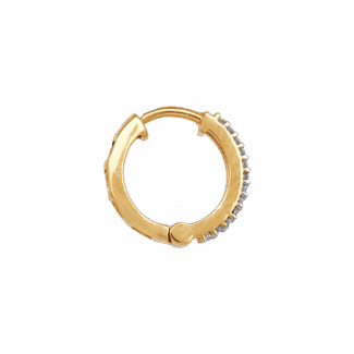 22ct Hoop Twin Row CZ Earrings 22ct Hoop Twin Row CZ Earrings