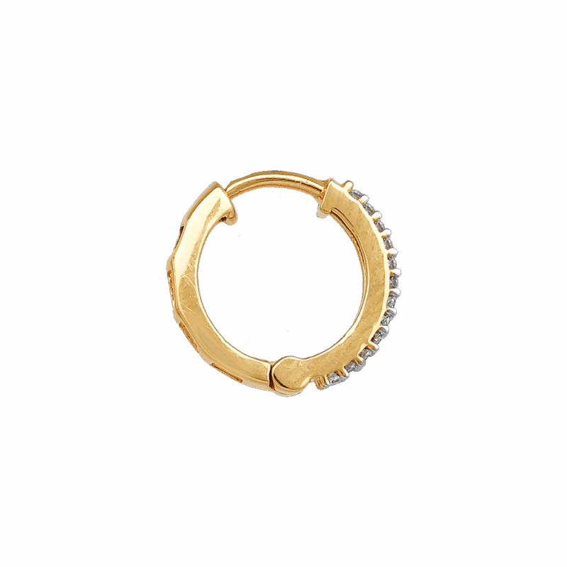 22ct Hoop Twin Row CZ Earrings 22ct Hoop Twin Row CZ Earrings