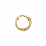 22ct Gold CZ Twin Row Hoop Earrings 22ct Gold CZ Twin Row Hoop Earrings