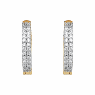 22ct Gold Cubic Zirconia Hoop Earring 22ct Gold Cubic Zirconia Hoop Earring