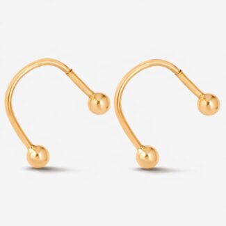 Pair of Open Form Piercing Bar in 22ct Sunrise Gold