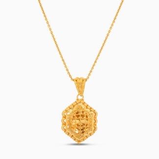 Golden Grid Pendant