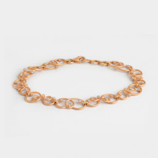 Dainty Rose Gold Bracelet with CZ Stones
