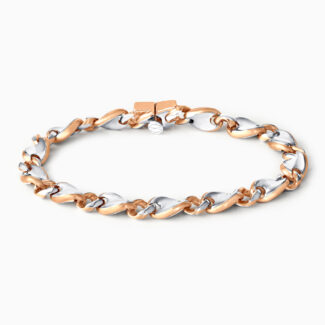 Fusion 950  Platinum & 18ct Rose Gold Men’s Bracelet