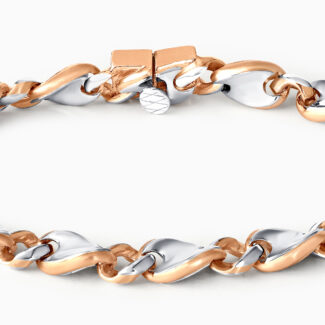 Fusion 950  Platinum & 18ct Rose Gold Men’s Bracelet
