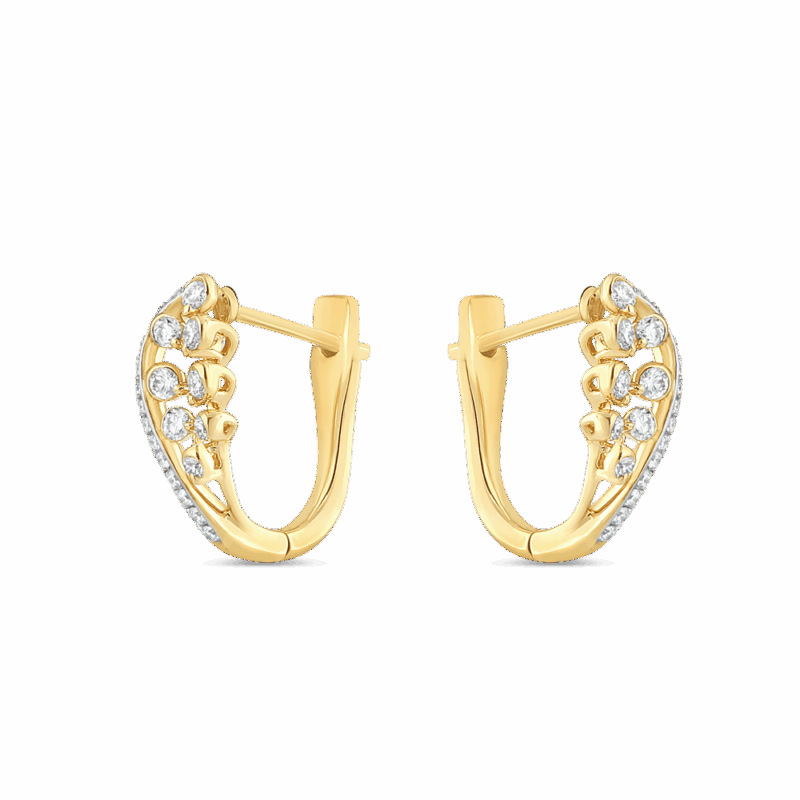 18 Ayar Pırlantalı Altın Küpe 18 Ayar Pırlantalı Altın Küpe