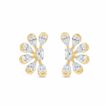 18ct Gold Diamond Floral Stud Earrings 18ct Gold Diamond Floral Stud Earrings