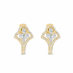 أقراط دائرية من الذهب عيار 18 قيراطاً من الألماس على شكل أزهار أقراط دائرية من الذهب عيار 18 قيراطاً من الألماس على شكل أزهار