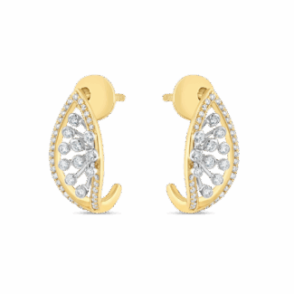 18ct Gold Diamond Blossom Stud Earrings