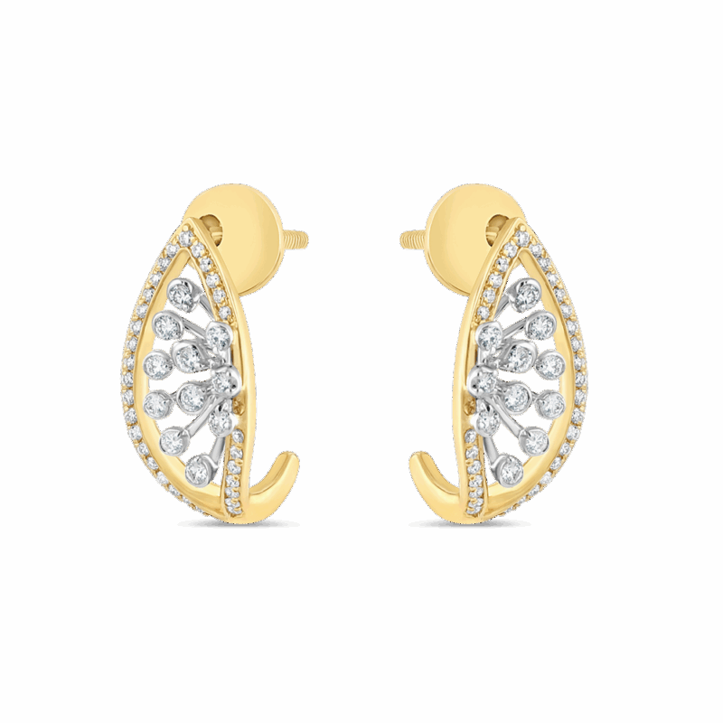 18ct Gold Diamond Blossom Stud Earrings 18ct Gold Diamond Blossom Stud Earrings