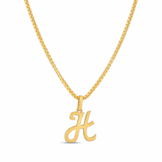 22ct Gold Initial H pendant