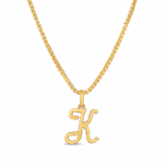 قلادة من الذهب عيار 22 قيراط ذهبية بحرف K قلادة من الذهب عيار 22 قيراط ذهبية بحرف K