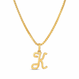 22ct Gold Initial K pendant
