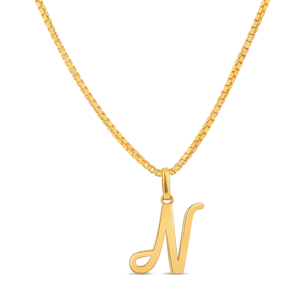 22 ayar Initial N Kolye 22 ayar Initial N Kolye