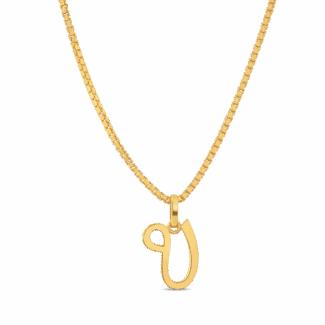 22ct Initial U Gold Pendant