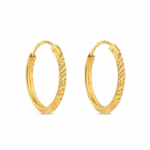 22 Ayar Altın Dokulu Halka Küpe 22 Ayar Altın Dokulu Halka Küpe