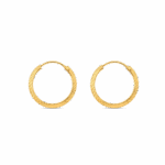 22 Ayar Altın Dokulu Halka Küpe 22 Ayar Altın Dokulu Halka Küpe