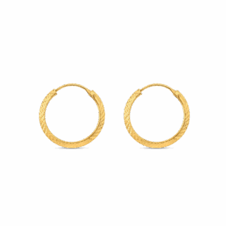 22ct Gold Textured Hoop Earrings 22ct Gold Textured Hoop Earrings