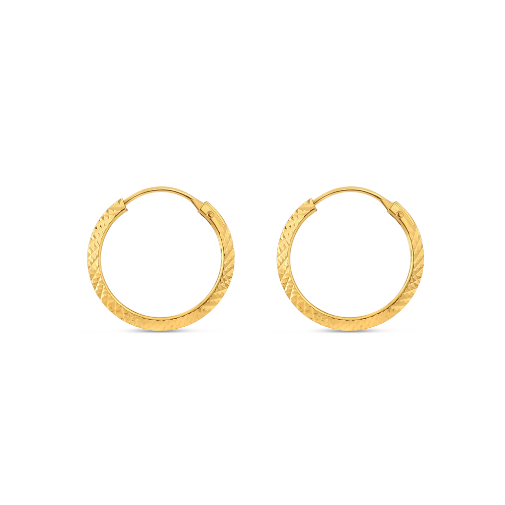 22 Ayar Altın Dokulu Halka Küpe 22 Ayar Altın Dokulu Halka Küpe