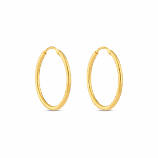 Classic Round Gold Hoop Earrings Classic Round Gold Hoop Earrings