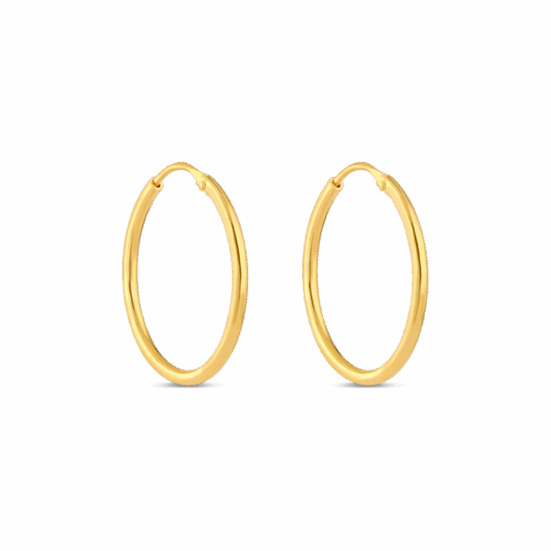 Classic Round Gold Hoop Earrings Classic Round Gold Hoop Earrings
