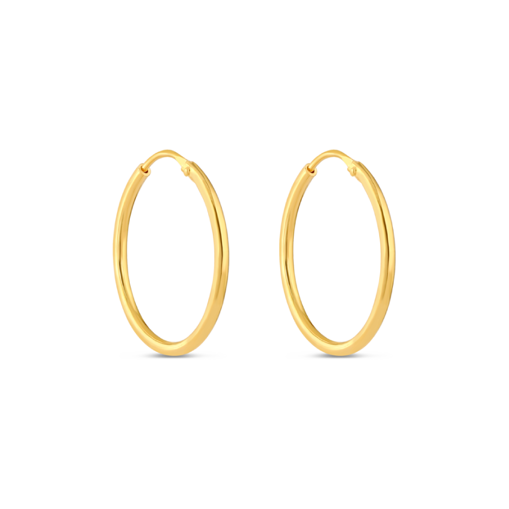 Klasik Yuvarlak Altın Halka Küpe Klasik Yuvarlak Altın Halka Küpe