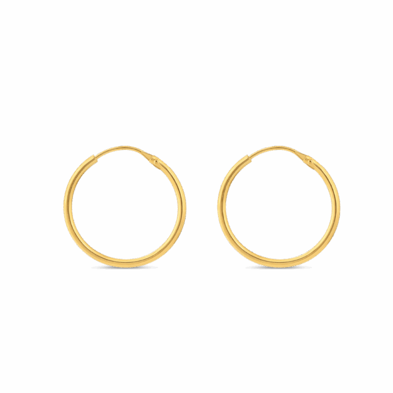 Klasik Yuvarlak Altın Halka Küpe Klasik Yuvarlak Altın Halka Küpe