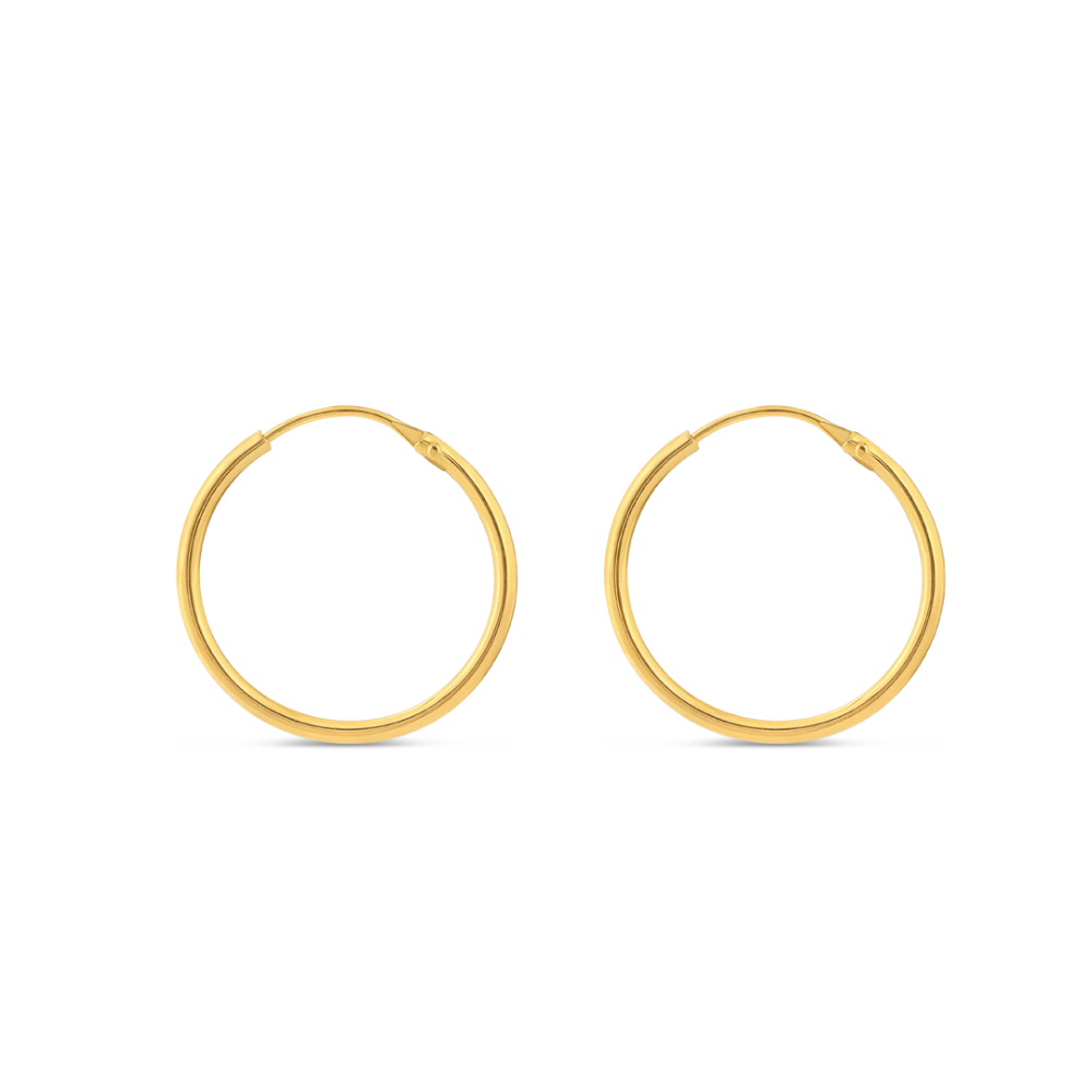 Klasik Yuvarlak Altın Halka Küpe Klasik Yuvarlak Altın Halka Küpe