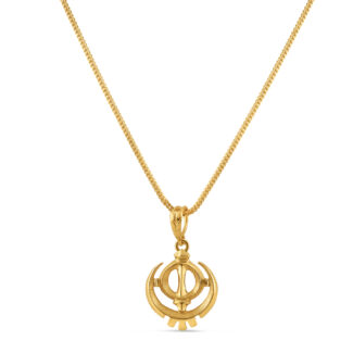 22ct Gold Khanda Sikh Pendant
